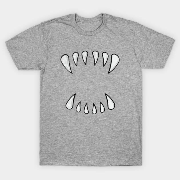 Halloween Monster Vampire Fangs T-Shirt by astralprints